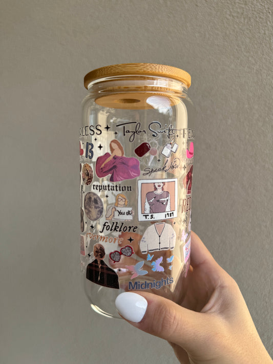 All Things Swiftie 16oz Glass Tumbler