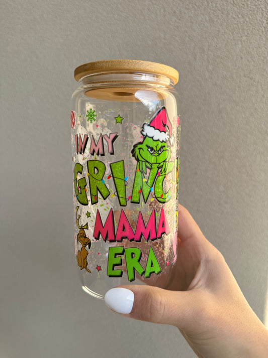 In My G Mama Era 16oz Glass Tumbler