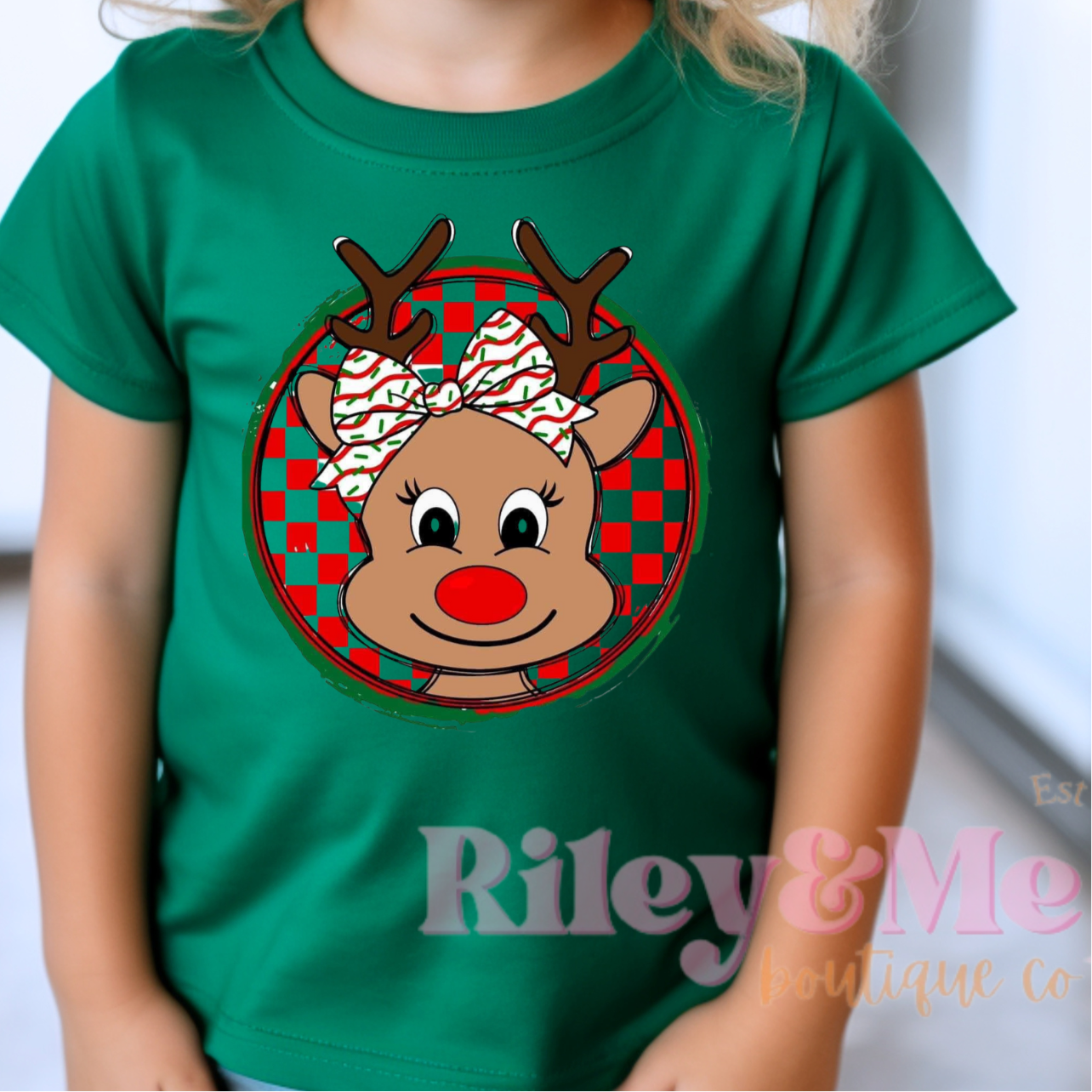 Girlie Rudolph Christmas Tee